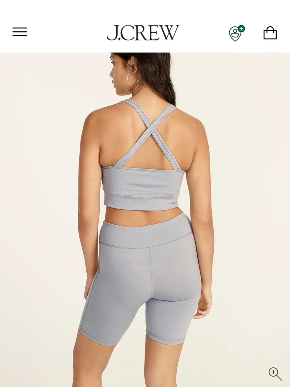 J. Crew Nude/Tan Crossback Sports Bra in Signature Flex BA346